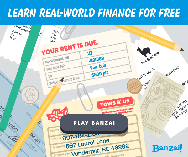 Banzai financial literacy program banner